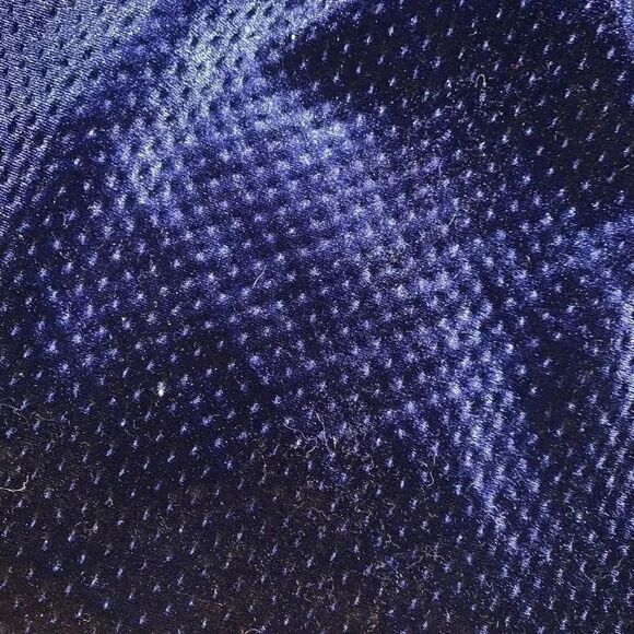 Worthington Novelty Pleated Blue Velvet Skirt Size 8 Medium Short A Line - Picture 2 of 5